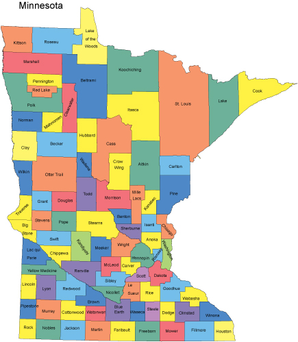 Mn County Map
